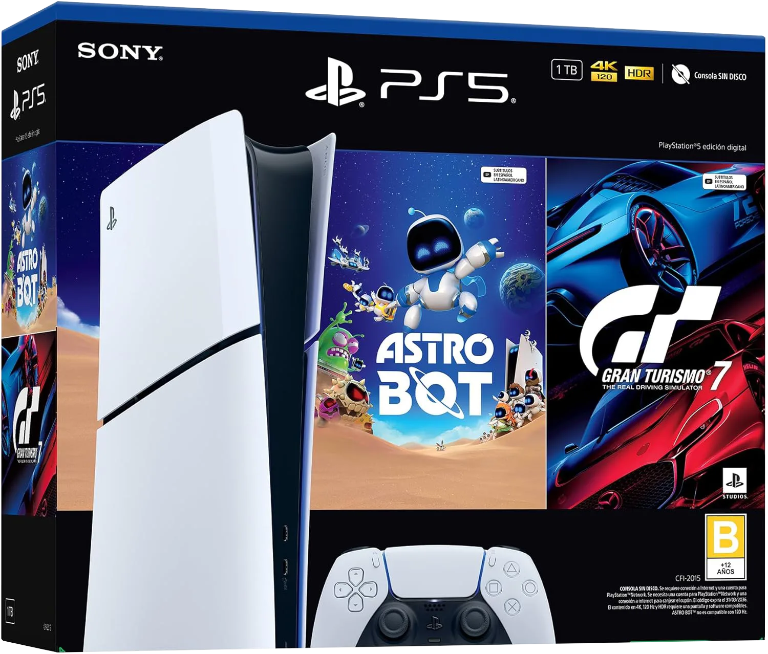 PlayStation 5 Digital Edition 1TB + Astro Bot + Gran Turismo 7